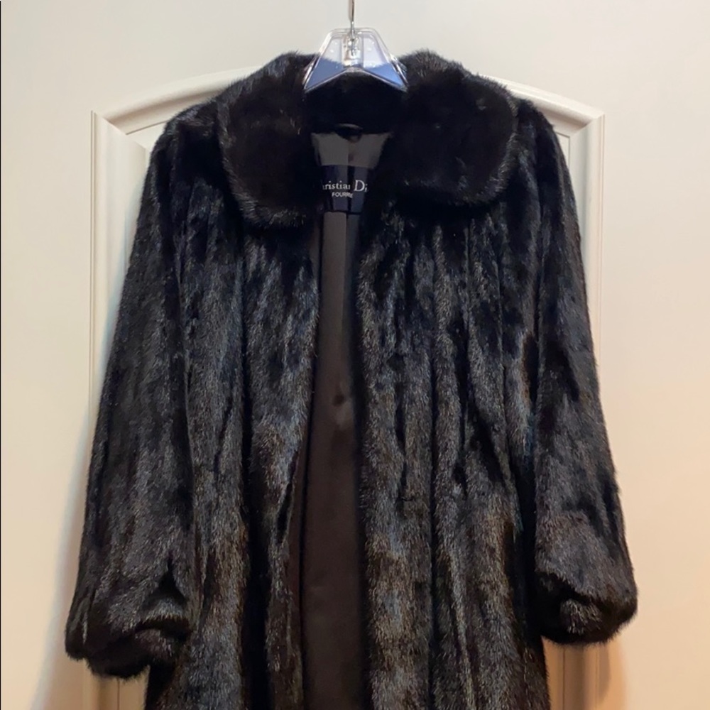 Christian Dior Black Fur Coat